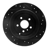 R1 Concepts 06-12 Mercedes-Benz R320 Rear Left Drilled & Slotted Black Brake Rotor by R1 Concepts RNC-633-63129L