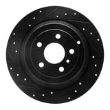 R1 Concepts 06-12 Mercedes-Benz R320 Rear Left Drilled & Slotted Black Brake Rotor by R1 Concepts RNC-633-63129L