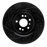 R1 Concepts 06-12 Mercedes-Benz GL350 Front Left Drilled & Slotted Black Brake Rotor by R1 Concepts RNC-633-63130L