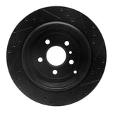 R1 Concepts 06-12 Mercedes-Benz ML350 Rear Left Drilled & Slotted Black Brake Rotor by R1 Concepts RNC-633-63131L