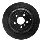 R1 Concepts 06-12 Mercedes-Benz ML350 Rear Left Drilled & Slotted Black Brake Rotor by R1 Concepts RNC-633-63131L