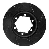 R1 Concepts 06-25 American Coach Patriot Rear Left Drilled & Slotted Black Brake Rotor by R1 Concepts RNC-633-63134L