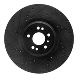 R1 Concepts 07-09 Mercedes-Benz GL320 Front Left Drilled & Slotted Black Brake Rotor by R1 Concepts RNC-633-63136L