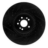 R1 Concepts 07-09 Mercedes-Benz GL320 Front Right Drilled & Slotted Black Brake Rotor by R1 Concepts RNC-633-63136R