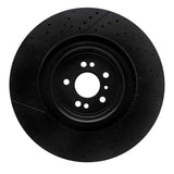 R1 Concepts 12-19 Mercedes-Benz GL63 AMG Front Drilled & Slotted Black Brake Rotor by R1 Concepts RNC-633-63142