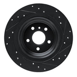 R1 Concepts 12-18 Mercedes-Benz GLE300D Rear Left Drilled & Slotted Black Brake Rotor by R1 Concepts RNC-633-63143L