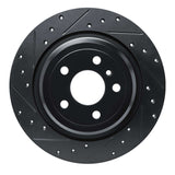 R1 Concepts 12-18 Mercedes-Benz GLE300D Rear Left Drilled & Slotted Black Brake Rotor by R1 Concepts RNC-633-63143L
