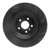 R1 Concepts 13-19 Mercedes-Benz GL350 Rear Left Drilled & Slotted Black Brake Rotor by R1 Concepts RNC-633-63150L