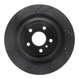R1 Concepts 13-19 Mercedes-Benz GL350 Rear Left Drilled & Slotted Black Brake Rotor by R1 Concepts RNC-633-63150L