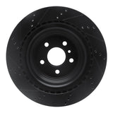 R1 Concepts 13-19 Mercedes-Benz GLS450 Rear Right Drilled & Slotted Black Brake Rotor by R1 Concepts RNC-633-63150R