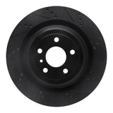 R1 Concepts 13-19 Mercedes-Benz GLS450 Rear Right Drilled & Slotted Black Brake Rotor by R1 Concepts RNC-633-63150R
