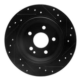 R1 Concepts 16-23 Mercedes-Benz Metris Rear Left Drilled & Slotted Black Brake Rotor by R1 Concepts RNC-633-63161L