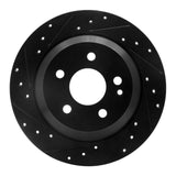 R1 Concepts 16-23 Mercedes-Benz Metris Rear Left Drilled & Slotted Black Brake Rotor by R1 Concepts RNC-633-63161L