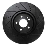 R1 Concepts 16-23 Mercedes-Benz GLC250 (South America) Rear Left Drilled & Slotted Black Brake Rotor by R1 Concepts RNC-633-63162L