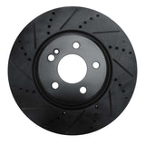 R1 Concepts 16-23 Mercedes-Benz GLC250 (South America) Rear Left Drilled & Slotted Black Brake Rotor by R1 Concepts RNC-633-63162L