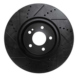 R1 Concepts 16-23 Mercedes-Benz GLC350e Rear Right Drilled & Slotted Black Brake Rotor by R1 Concepts RNC-633-63162R