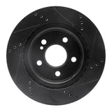 R1 Concepts 14-19 Mercedes-Benz CLA250 Rear Left Drilled & Slotted Black Brake Rotor by R1 Concepts RNC-633-63163L