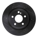 R1 Concepts 14-19 Mercedes-Benz CLA250 Rear Left Drilled & Slotted Black Brake Rotor by R1 Concepts RNC-633-63163L