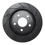 R1 Concepts 14-19 Mercedes-Benz CLA250 Rear Right Drilled & Slotted Black Brake Rotor by R1 Concepts RNC-633-63163R