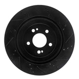R1 Concepts 15-21 Mercedes-Benz S560 Rear Left Drilled & Slotted Black Brake Rotor by R1 Concepts RNC-633-63165L