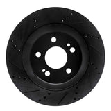 R1 Concepts 15-21 Mercedes-Benz S560 Rear Left Drilled & Slotted Black Brake Rotor by R1 Concepts RNC-633-63165L