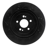 R1 Concepts 15-21 Mercedes-Benz S550 Rear Right Drilled & Slotted Black Brake Rotor by R1 Concepts RNC-633-63165R