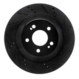 R1 Concepts 15-21 Mercedes-Benz S550 Rear Right Drilled & Slotted Black Brake Rotor by R1 Concepts RNC-633-63165R