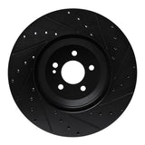 R1 Concepts 17-23 Mercedes-Benz E43 AMG Rear Left Drilled & Slotted Black Brake Rotor by R1 Concepts RNC-633-63166L