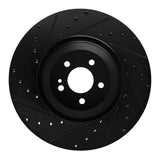 R1 Concepts 17-23 Mercedes-Benz E450 Rear Right Drilled & Slotted Black Brake Rotor by R1 Concepts RNC-633-63166R