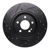 R1 Concepts 15-21 Mercedes-Benz C180 (Mexico) Rear Right Drilled & Slotted Black Brake Rotor by R1 Concepts RNC-633-63173R