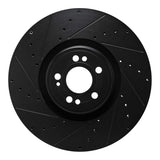 R1 Concepts 20-26 Mercedes-Benz GLE450e Front Left Drilled & Slotted Black Brake Rotor