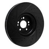 R1 Concepts 20-26 Mercedes-Benz GLE450e Front Right Drilled & Slotted Black Brake Rotor