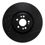R1 Concepts 20-26 Mercedes-Benz GLE450e Front Right Drilled & Slotted Black Brake Rotor