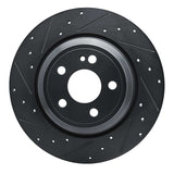R1 Concepts 20-25 Mercedes-Benz GLE350 Rear Left Drilled & Slotted Black Brake Rotor