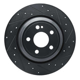 R1 Concepts 20-25 Mercedes-Benz GLE350 Rear Right Drilled & Slotted Black Brake Rotor