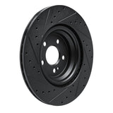 R1 Concepts 20-26 Mercedes-Benz GLE53 AMG Rear Right Drilled & Slotted Black Brake Rotor