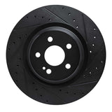 R1 Concepts 20-26 Mercedes-Benz GLE53 AMG Rear Right Drilled & Slotted Black Brake Rotor