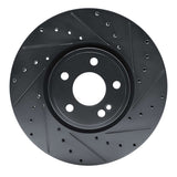 R1 Concepts 19-25 Mercedes-Benz EQB 250+ Front Right Drilled & Slotted Black Brake Rotor by R1 Concepts RNC-633-63185R