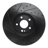 R1 Concepts 19-26 Mercedes-Benz A220 Front Right Drilled & Slotted Black Brake Rotor by R1 Concepts RNC-633-63186R