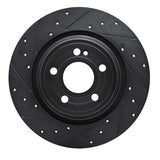 R1 Concepts 20-25 Mercedes-Benz EQB 250+ Rear Left Drilled & Slotted Black Brake Rotor