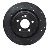 R1 Concepts 20-25 Mercedes-Benz EQB 300 Rear Right Drilled & Slotted Black Brake Rotor