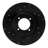 R1 Concepts 62-80 MG MGB Front Left Drilled & Slotted Black Brake Rotor by R1 Concepts RNC-633-64002L