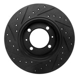 R1 Concepts 81-87 Saab 900 Front Right Drilled & Slotted Black Brake Rotor by R1 Concepts RNC-633-65001R