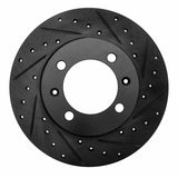 R1 Concepts 81-87 Saab 900 Front Right Drilled & Slotted Black Brake Rotor by R1 Concepts RNC-633-65001R