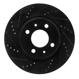 R1 Concepts 86-86 Saab 9000 Front Left Drilled & Slotted Black Brake Rotor by R1 Concepts RNC-633-65004L
