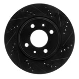 R1 Concepts 86-86 Saab 9000 Front Right Drilled & Slotted Black Brake Rotor by R1 Concepts RNC-633-65004R