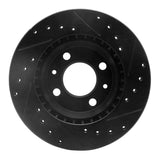 R1 Concepts 87-93 Saab 9000 Front Left Drilled & Slotted Black Brake Rotor by R1 Concepts RNC-633-65005L