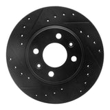 R1 Concepts 87-93 Saab 9000 Front Left Drilled & Slotted Black Brake Rotor by R1 Concepts RNC-633-65005L