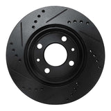 R1 Concepts 87-93 Saab 900 Front Right Drilled & Slotted Black Brake Rotor by R1 Concepts RNC-633-65005R