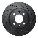 R1 Concepts 87-93 Saab 900 Front Right Drilled & Slotted Black Brake Rotor by R1 Concepts RNC-633-65005R